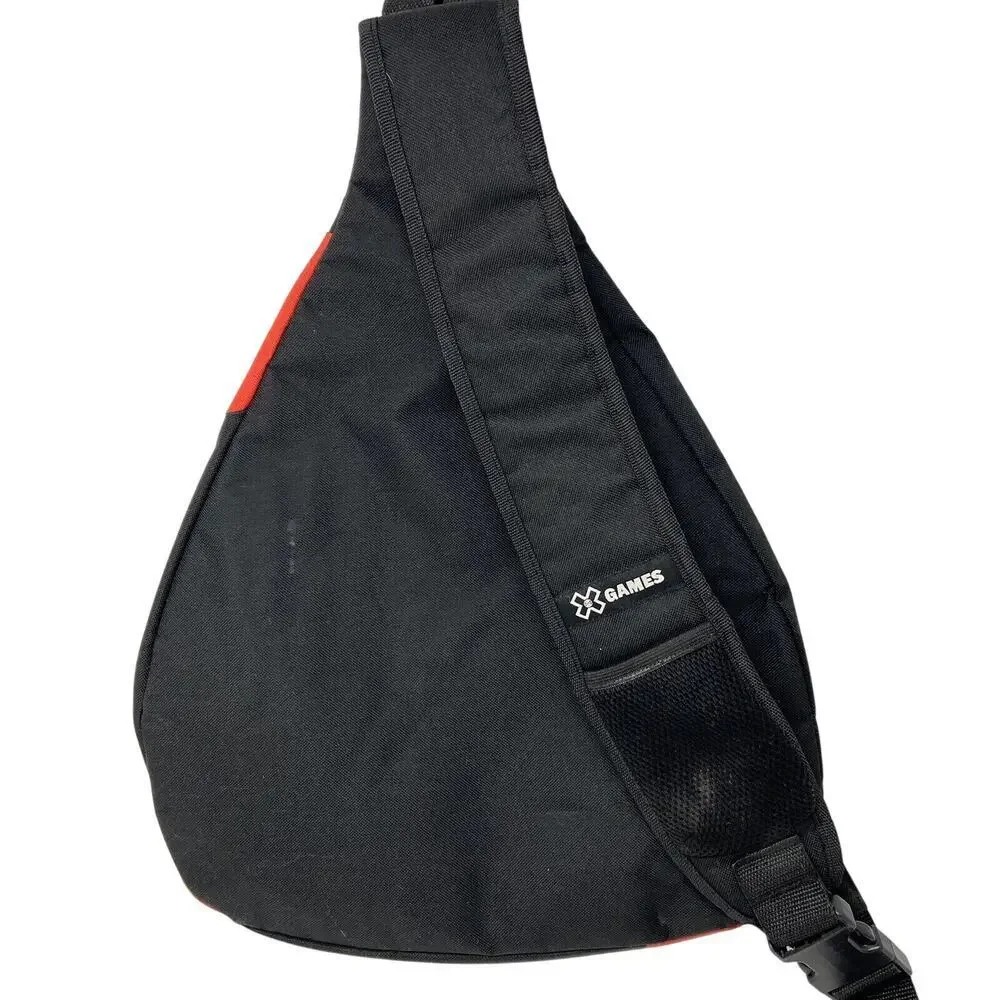 Official X Games One Strap Crossbody Backpack Red Black